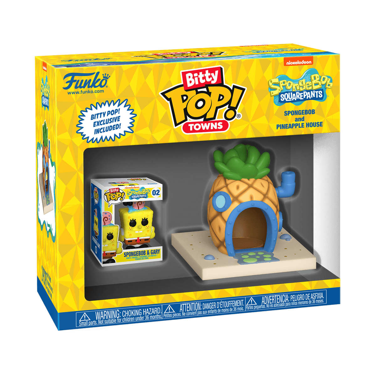 Funko Bitty POP! Town: SpongeBob SquarePants - Pineapple House Town and SpongeBob with Gary Collectible Vinyl Mini Figure