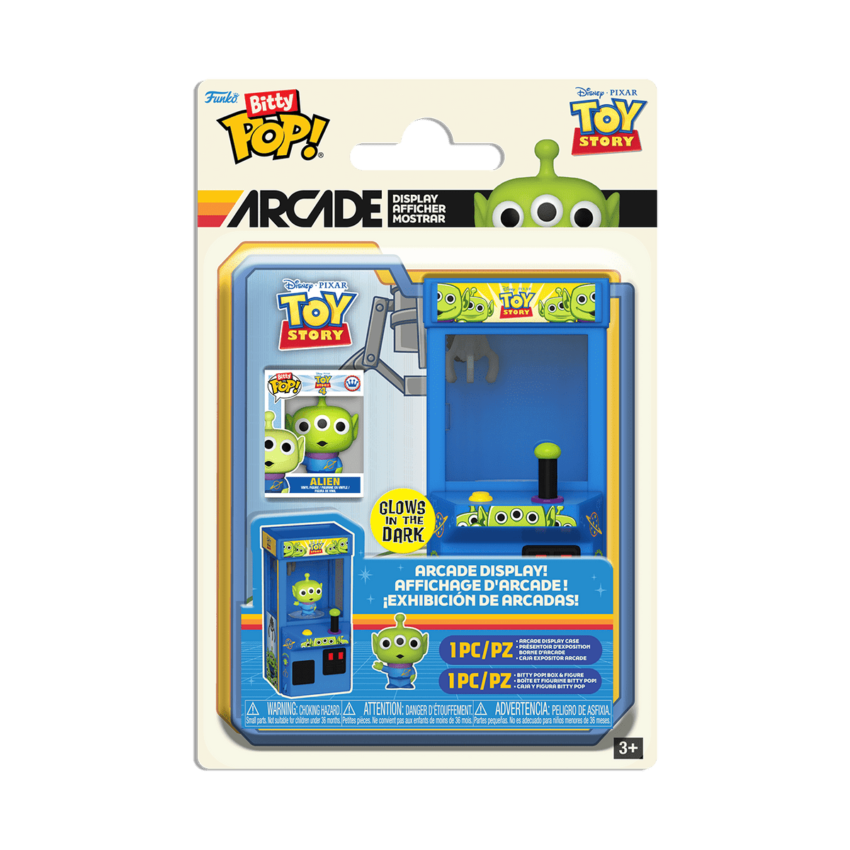 Funko Bitty POP! Arcade: Toy Story - Alien Claw Machine with Alien Collectible Glow-in-the-Dark Vinyl Mini-Figure